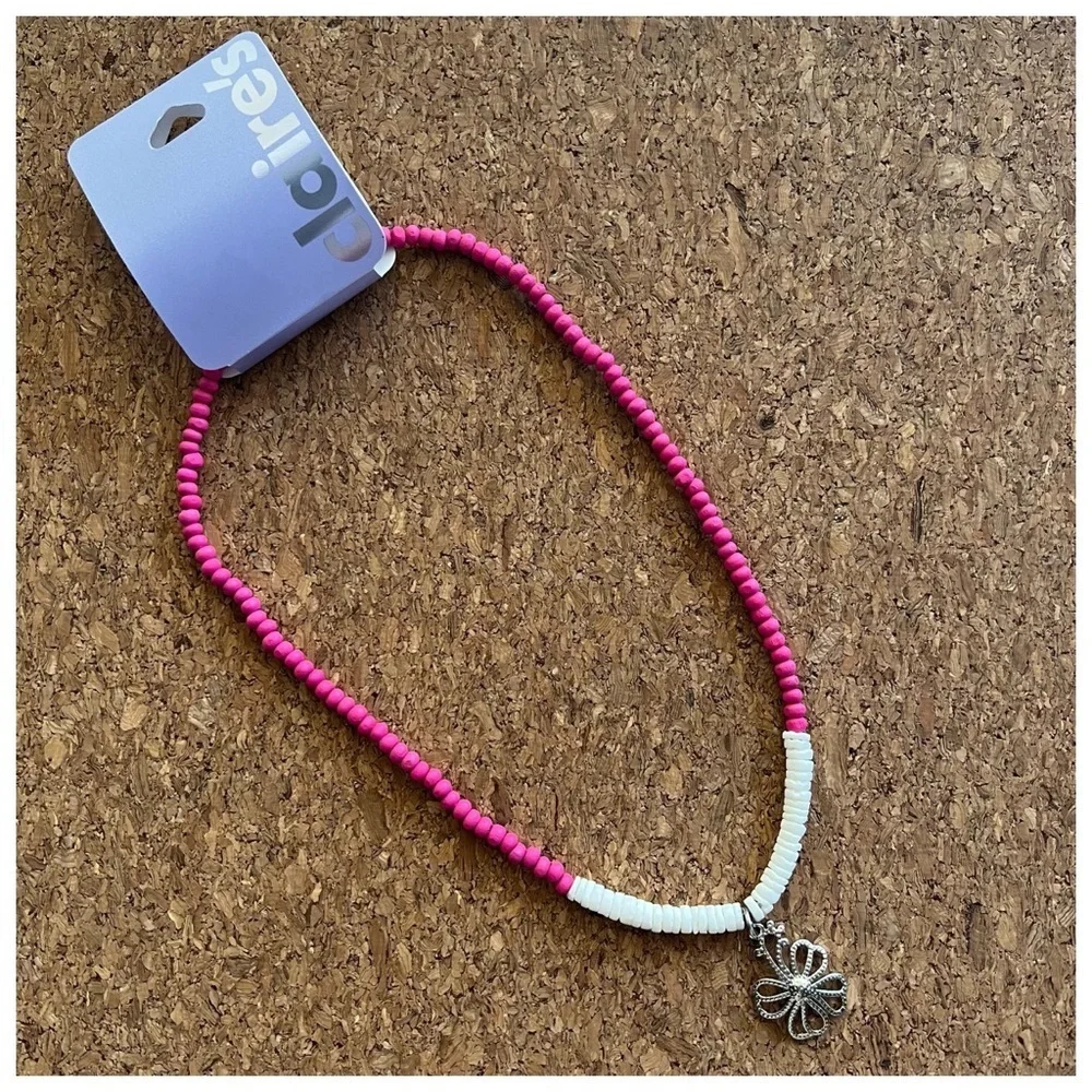 Claire’s beaded puka shell necklaces